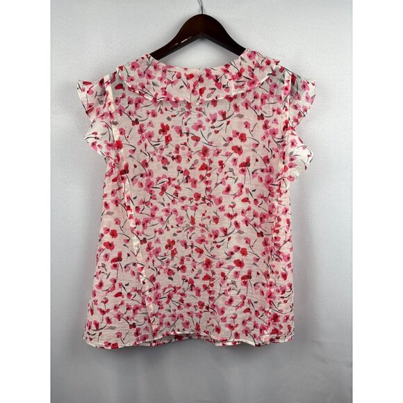 Women’s Cabi Besotted Top Size 2XL Pink & White - Picture 5 of 7